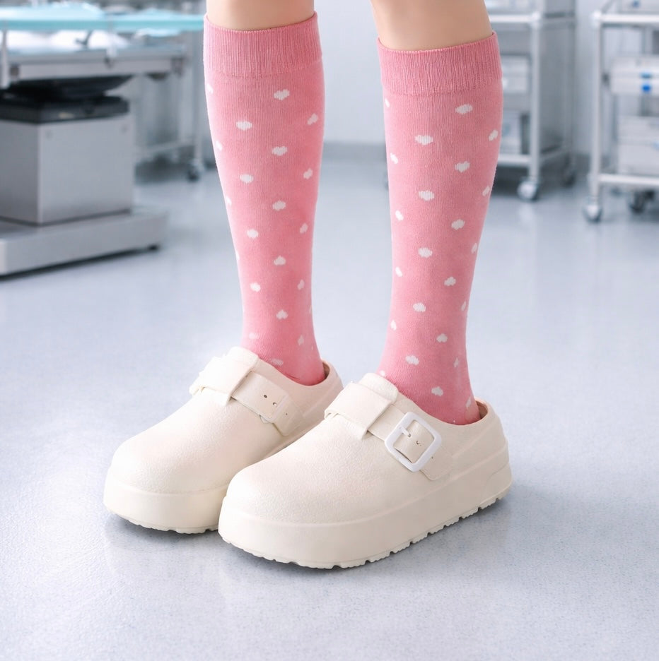Clogs plataforma - blanco