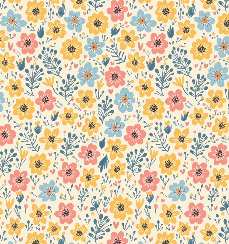 Bandana Floral (colores pastel)