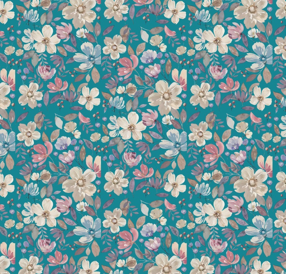 Bandana flores acuarela