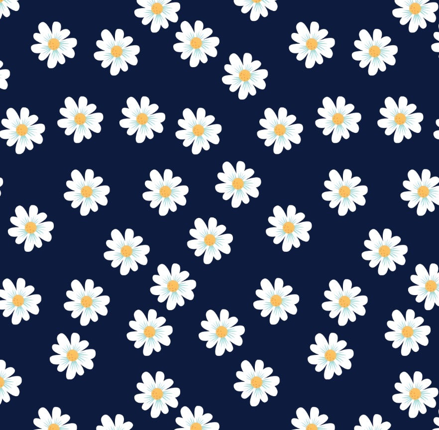 Bandana Margaritas fondo azul marino