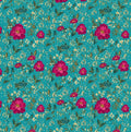 Bandana flor rosa fondo verde 🌺