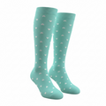 Medias de compresión - verde menta con corazones