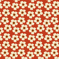 Bandana flores fondo rojo