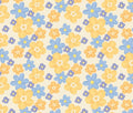 Bandana flores amarillas y azules