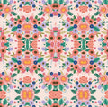 Bandana floral fondo beige