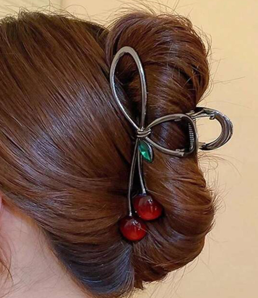 Pinza para cabello - cerezas 🍒