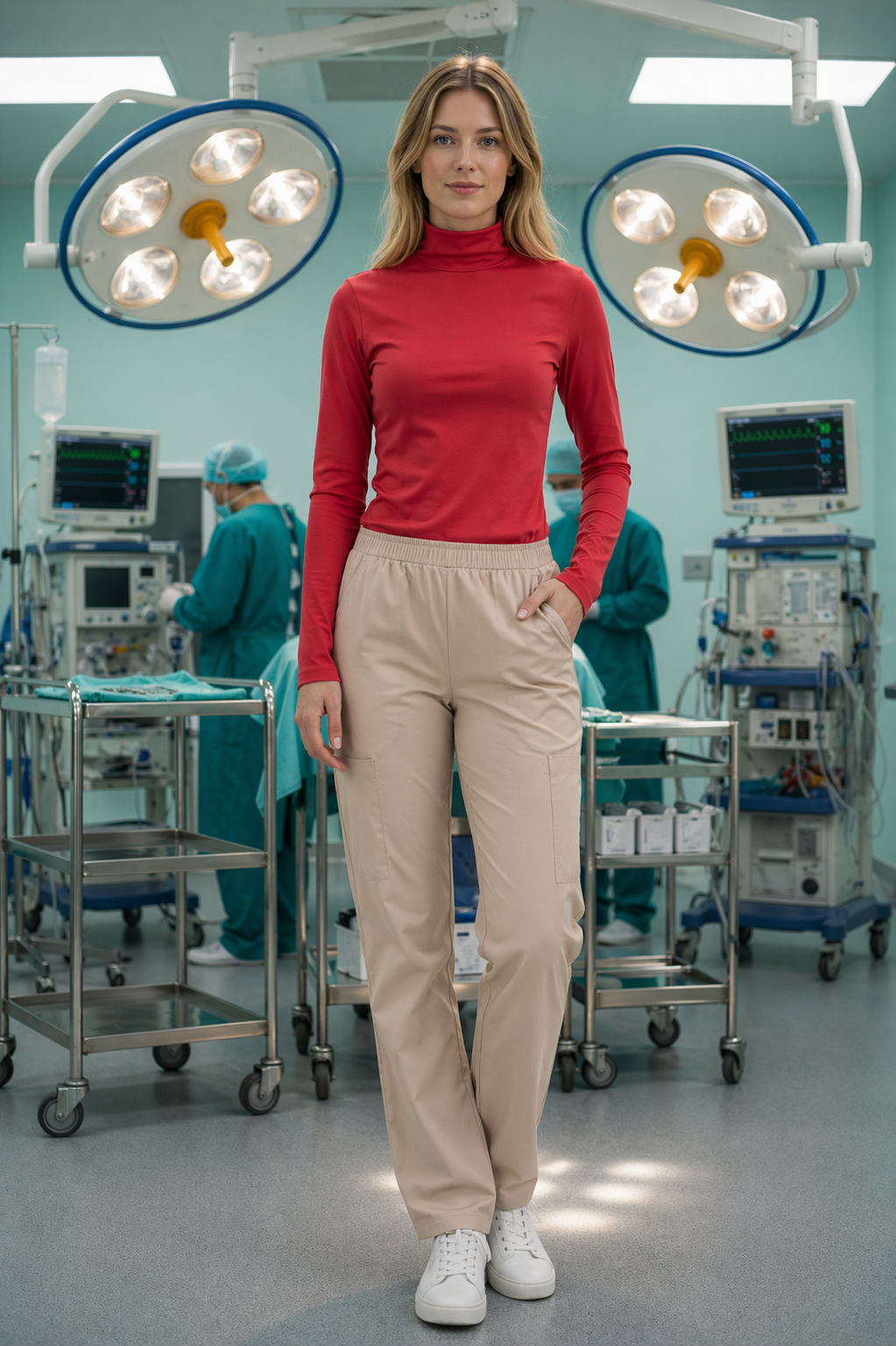 Blusa para abajo del quirúrgico- salmón