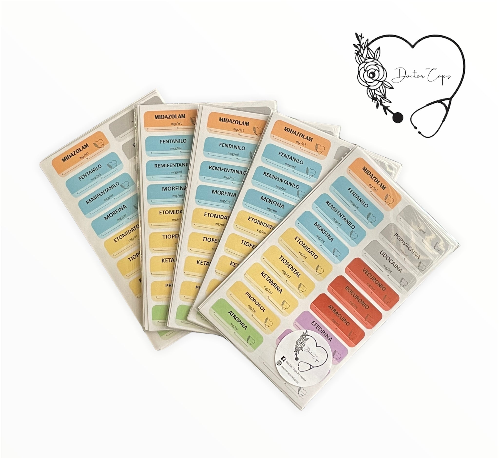 Etiquetas para fármacos anestésicos