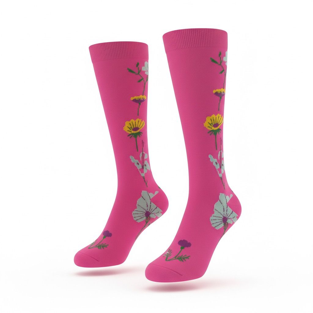 Medias de compresión - rosa mexicano