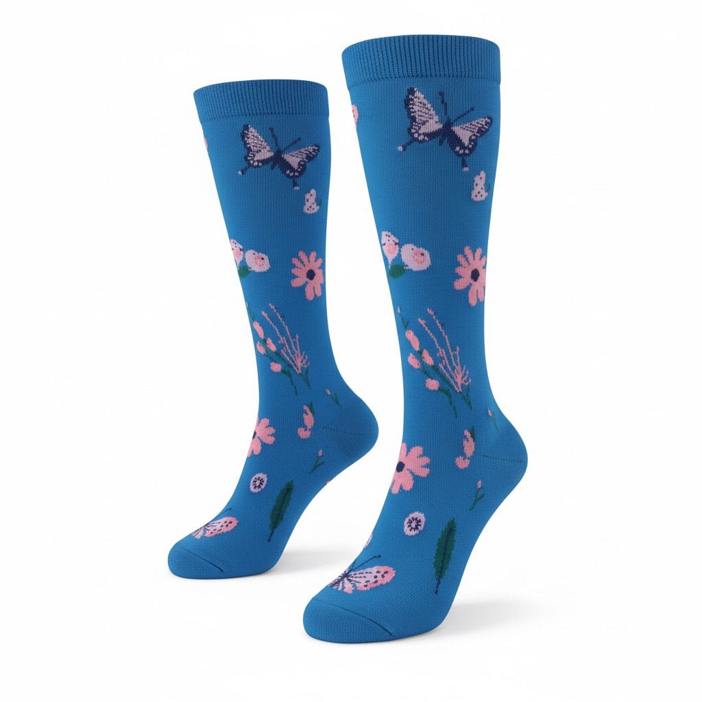 Medias de compresión - azul marino/Mariposa 🦋