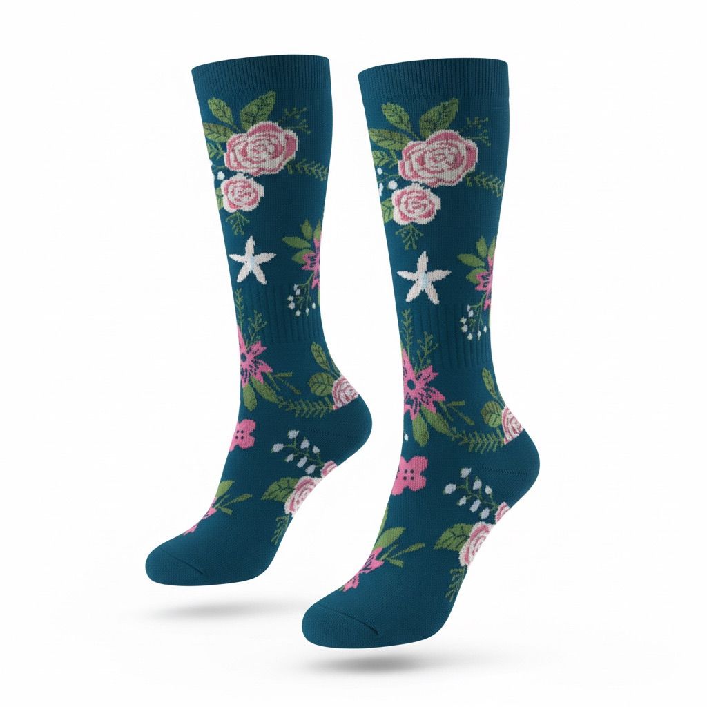 Medias de compresión - rosas 🌹